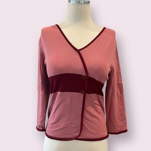 Vintage 2000s BCBGMaxazria v-neck button blouse